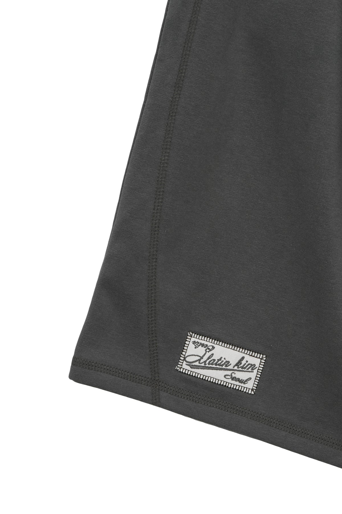 Matin Kim - Stitch Label Half Sweatshorts (Charcoal) product image 4 | TRAB K-Fashion Australia