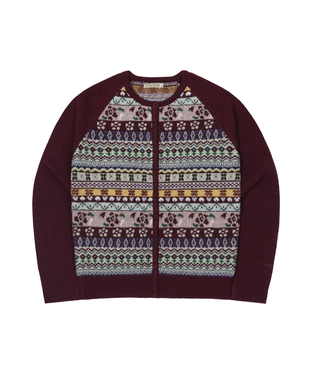 Coyseio - Cottage Knit Cardigan (Wine) product image 10 | TRAB K-Fashion Australia