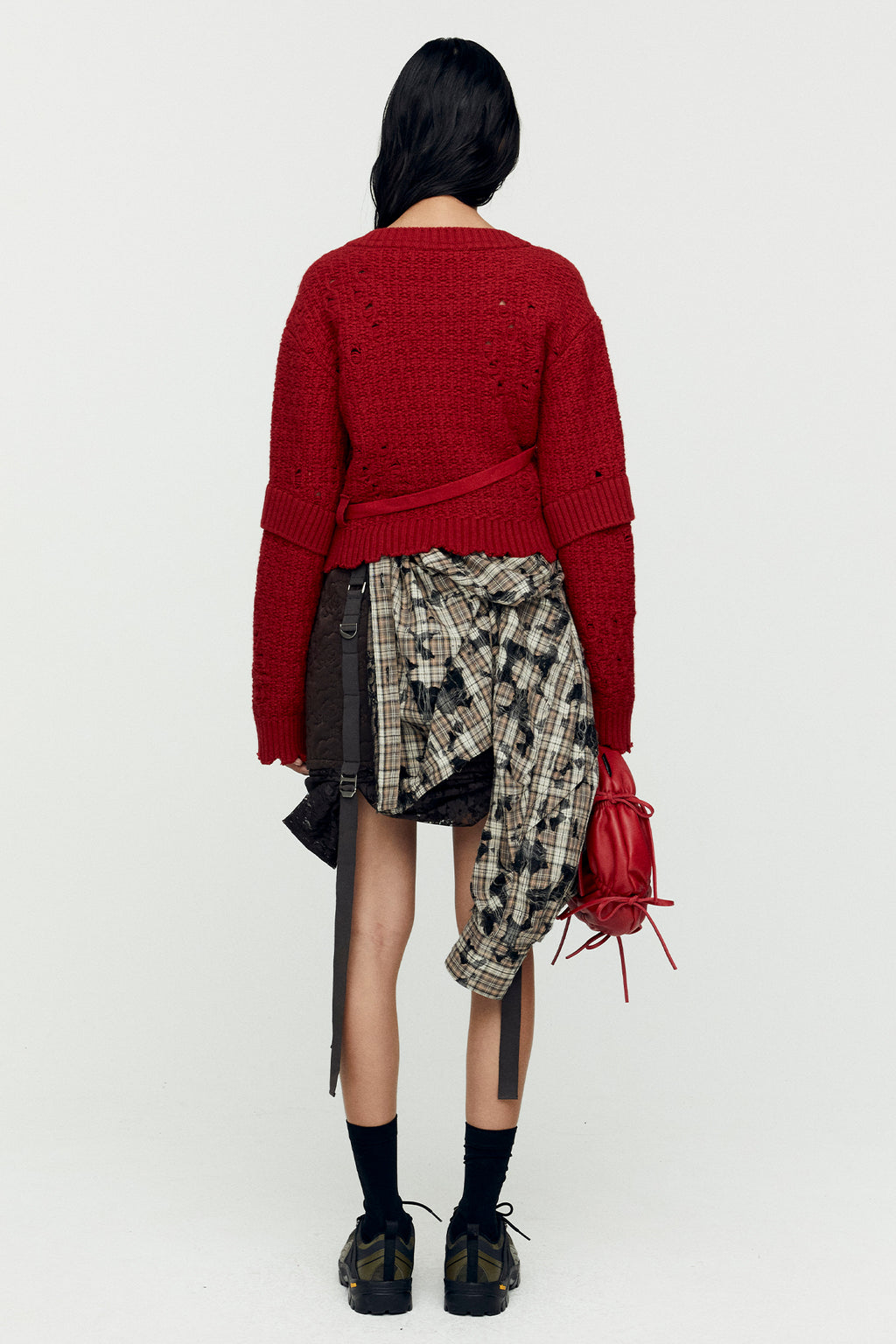 Andersson Bell - Nora Strap Knit Pullover (Scarlet) product image 2 | TRAB K-Fashion Australia