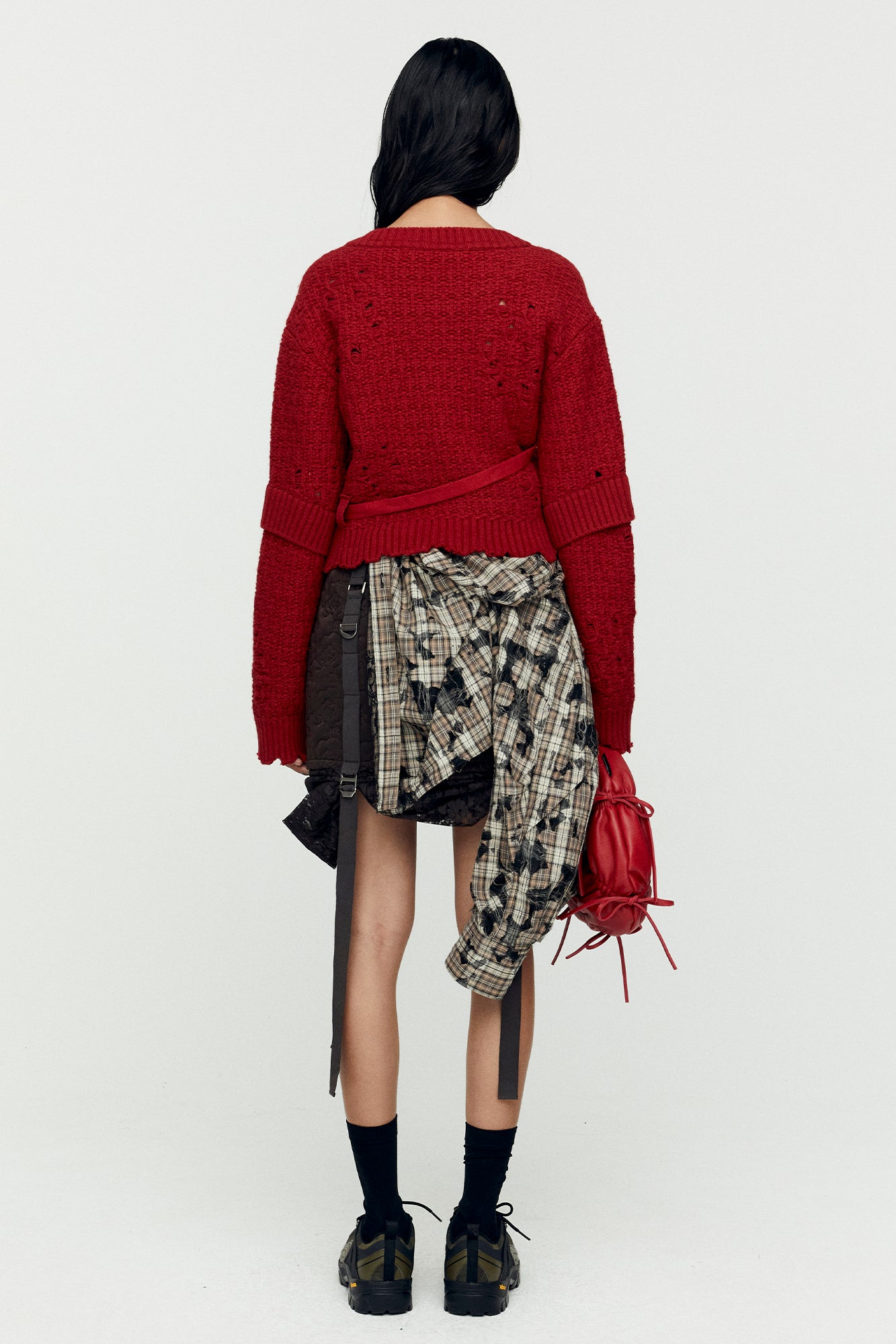 Andersson Bell - Nora Strap Knit Pullover (Scarlet) product image 2 | TRAB K-Fashion Australia