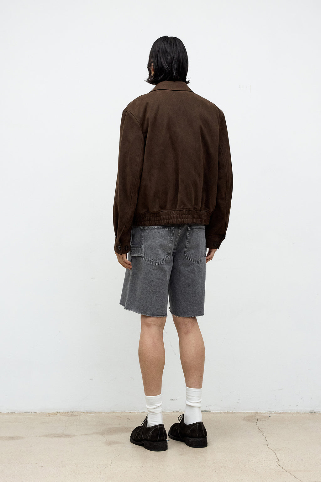 Coor - Quilted Fake Suede Swing Top Jacket (Dark Brown) product image 4 | TRAB K-Fashion Australia