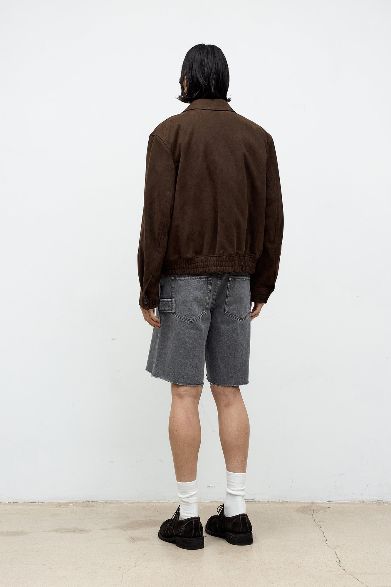 Coor - Quilted Fake Suede Swing Top Jacket (Dark Brown) product image 4 | TRAB K-Fashion Australia