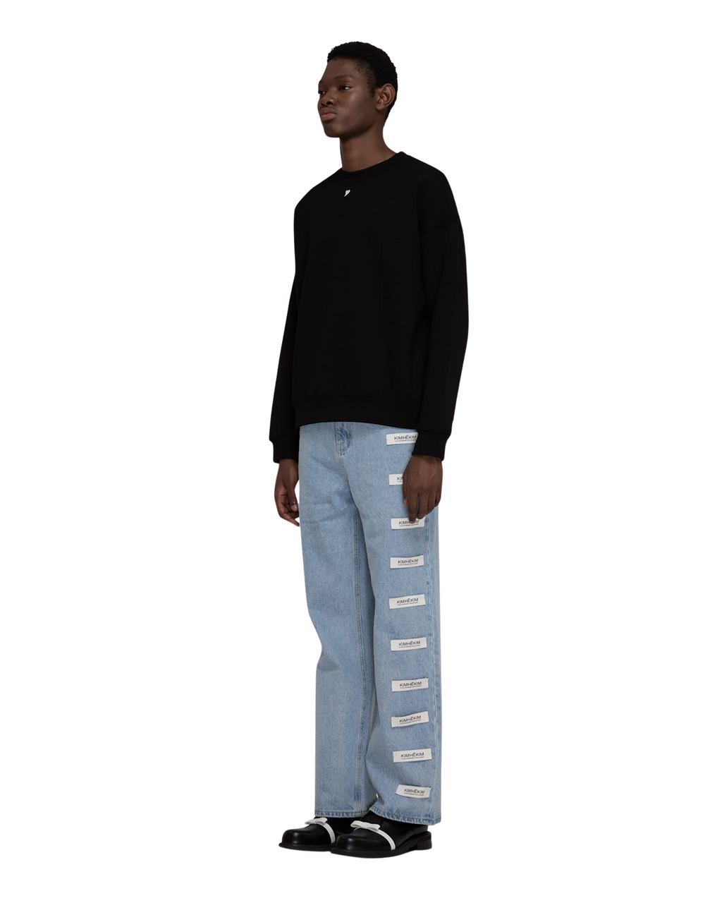 Kimhe Kim - Heart Embroidered Sweatshirt (Black) product image 7 | TRAB K-Fashion Australia