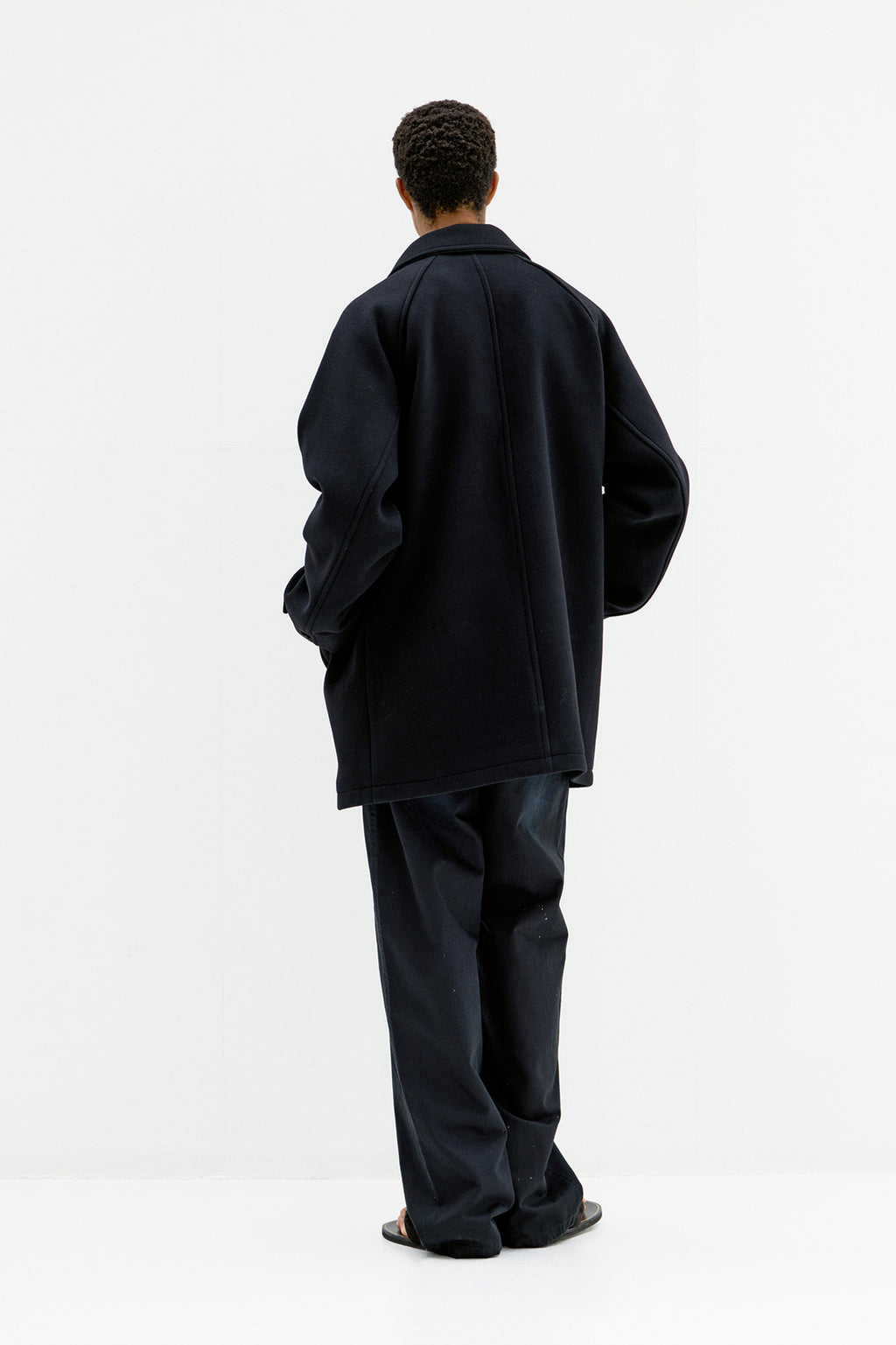 Coor - Fake Leather Trim Bellandi Half Coat (Black) product image 4 | TRAB K-Fashion Australia