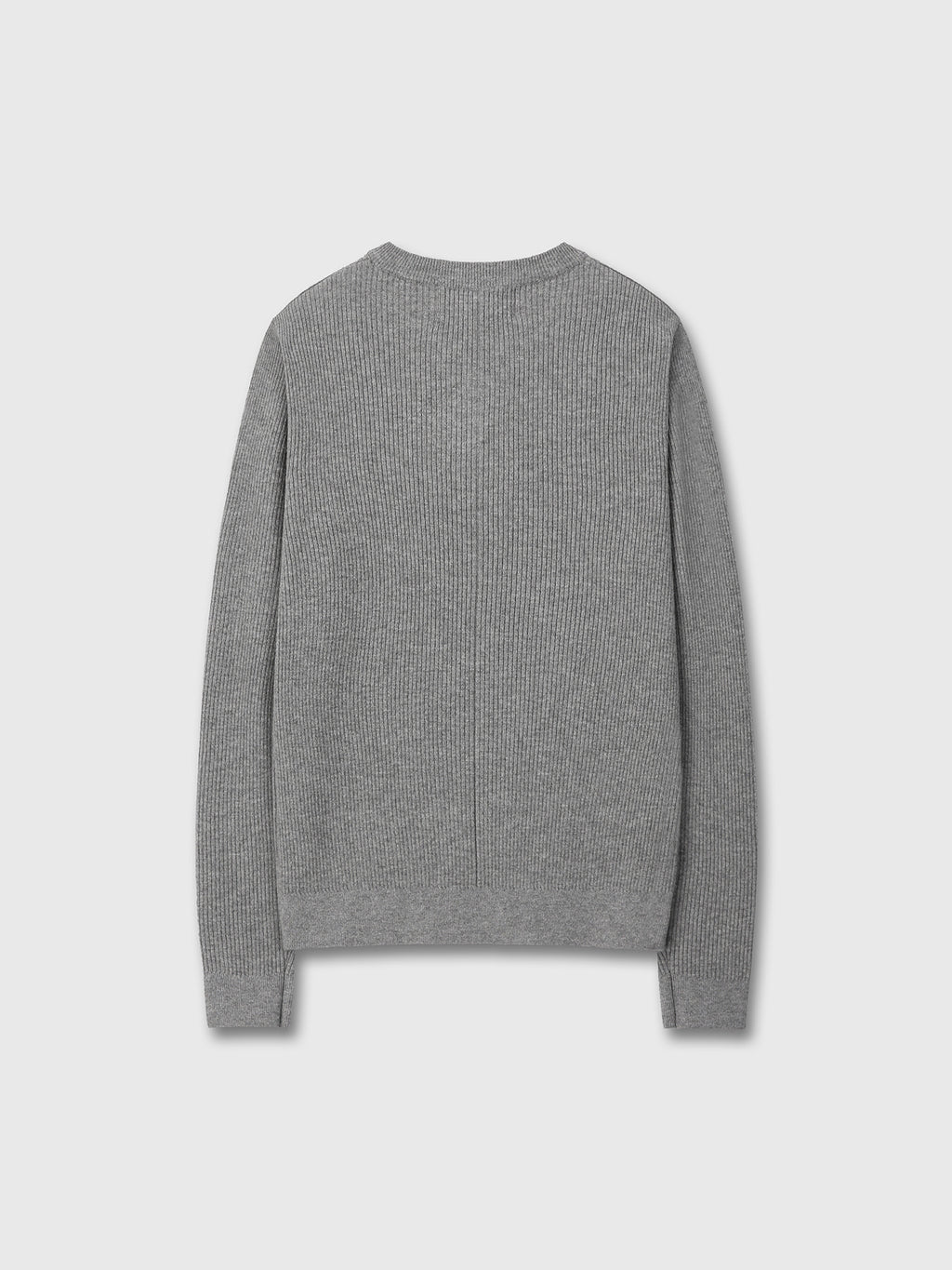Tonywack - Super Fine Wool Ribbed V-Neck Sweater (Melange Grey) product image 9 | TRAB K-Fashion Australia