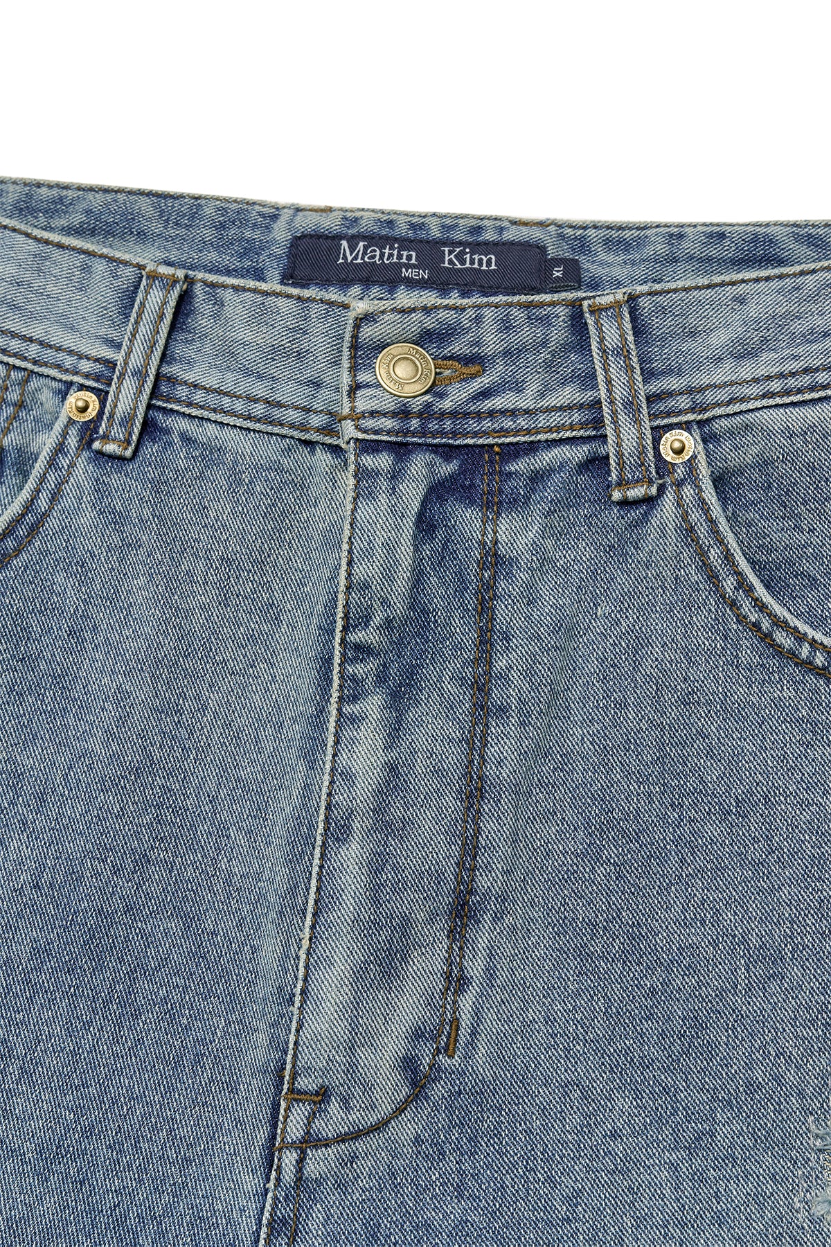 Matin Kim - Destroyed Vintage Wide Denim Pants (Light Blue) product image 3 | TRAB K-Fashion Australia