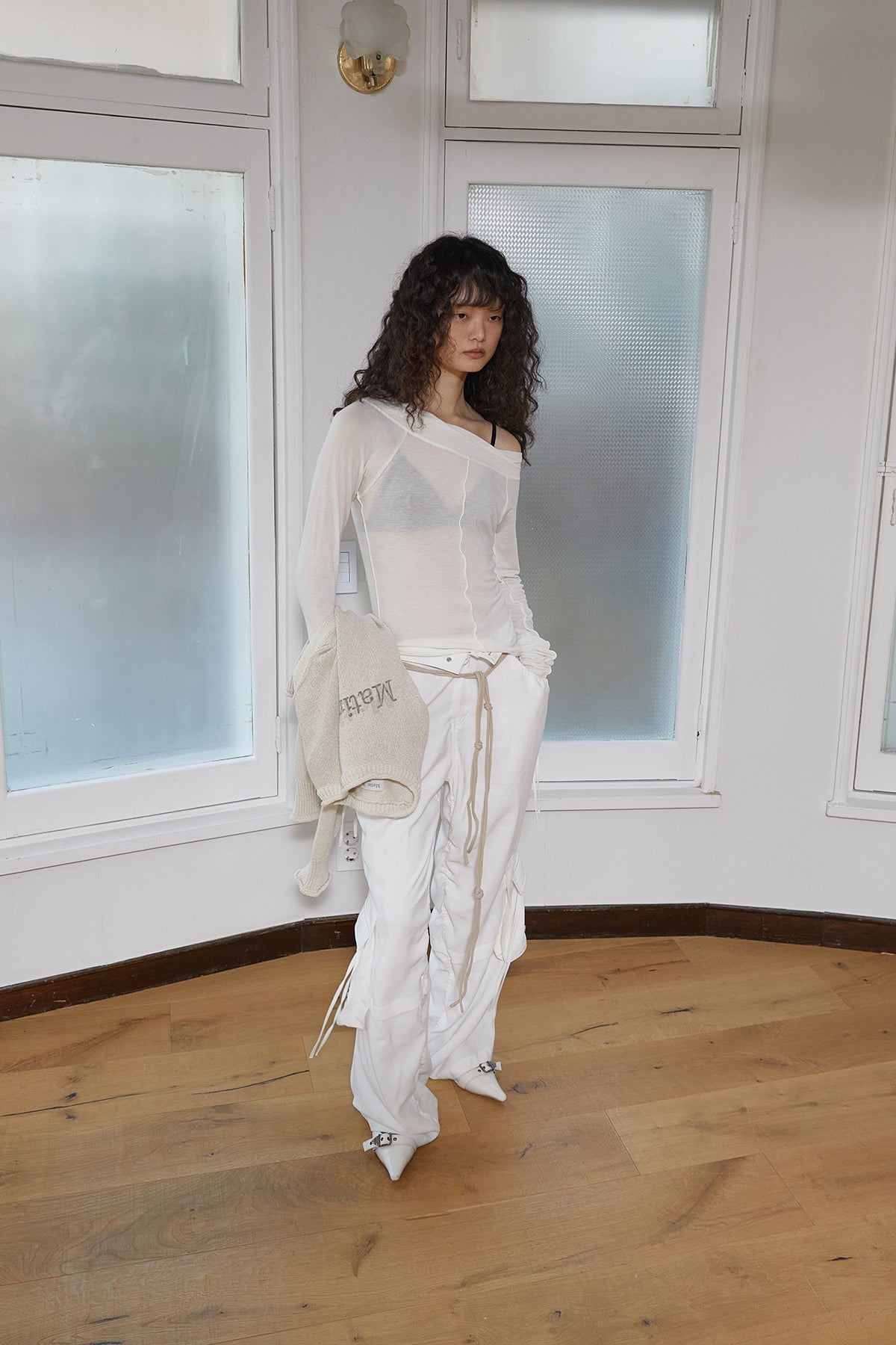 Matin Kim - Wide Neck Raglan Long Sleeve (Ivory) product image 11 | TRAB K-Fashion Australia