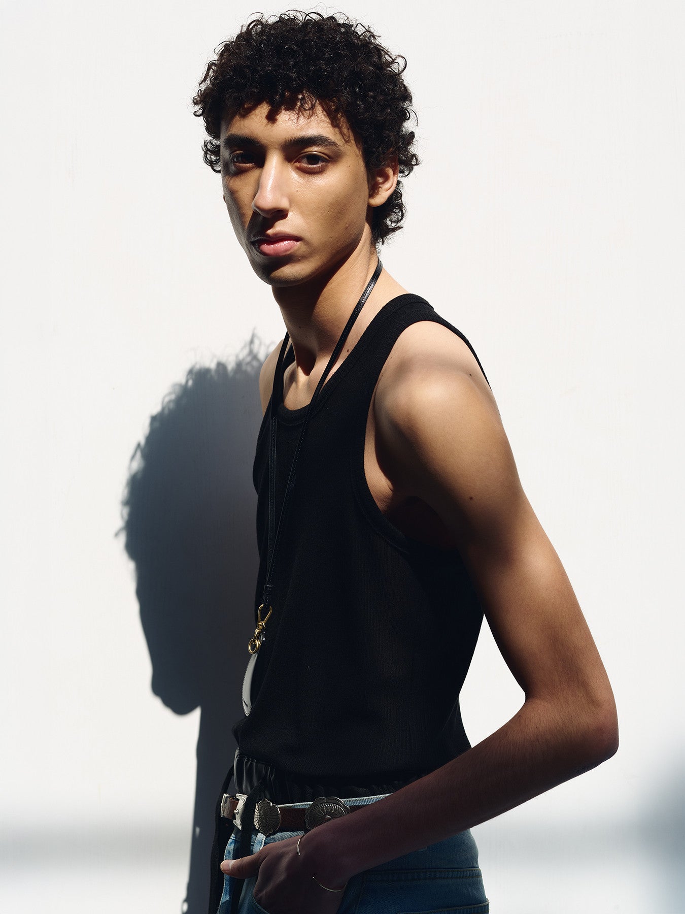 Tonywack - Silk Lyocell Rib Tank Top Japanese Fabric (Black) product image 7 | TRAB K-Fashion Australia