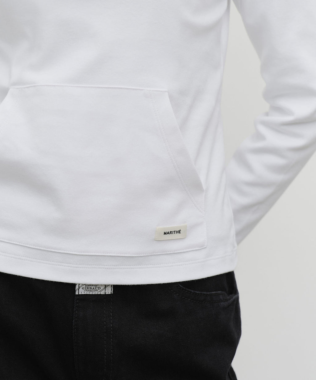 Marithe & Francois Girbaud - Basic Hoodie Long Sleeve (White) product image 4 | TRAB K-Fashion Australia