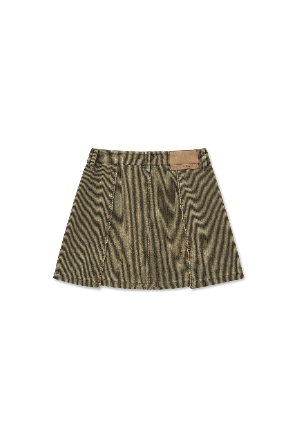 Matin Kim - Washed Corduroy Wrap Skirt (Khaki) product image 3 | TRAB K-Fashion Australia