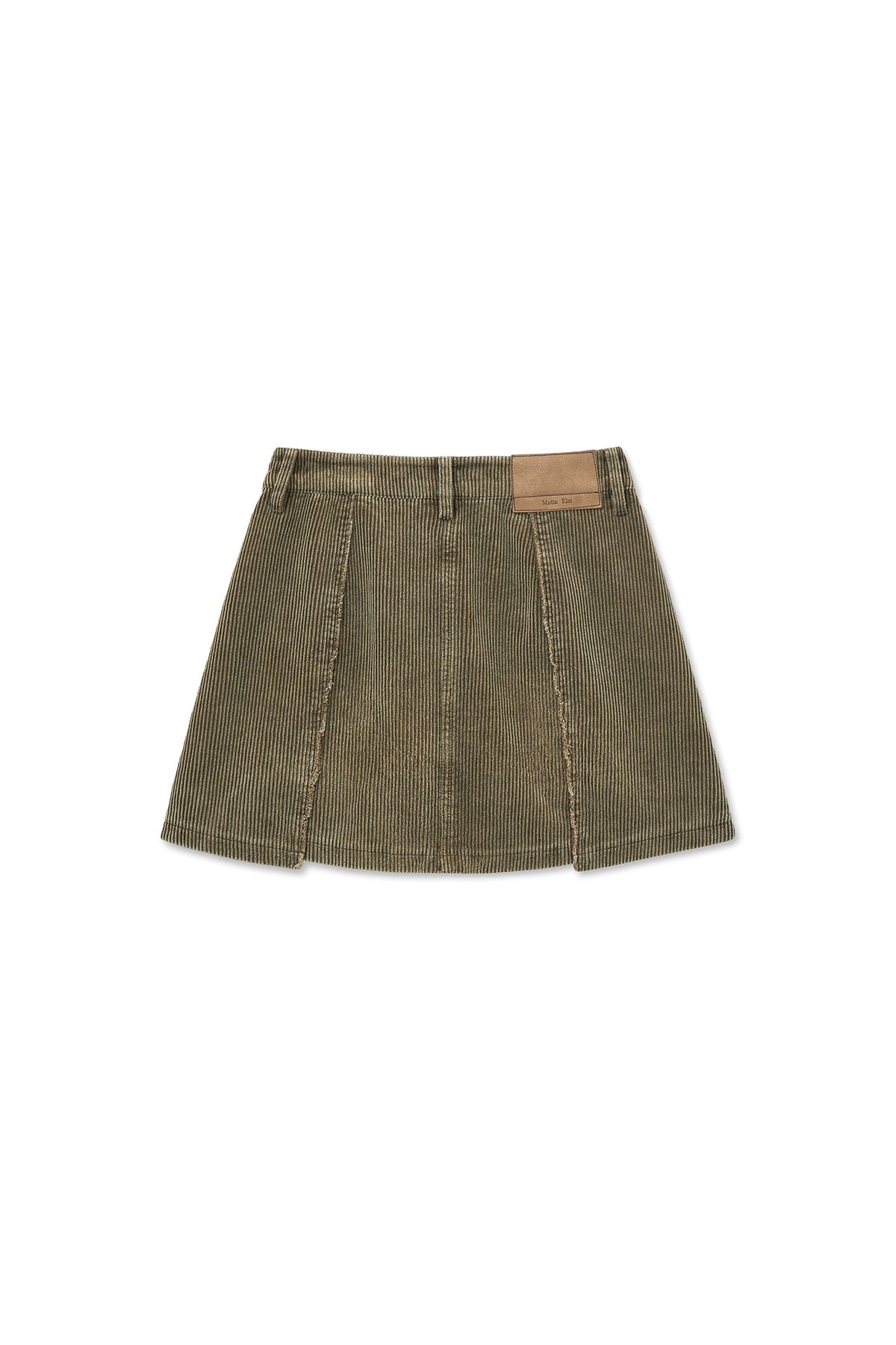 Matin Kim - Washed Corduroy Wrap Skirt (Khaki) product image 3 | TRAB K-Fashion Australia