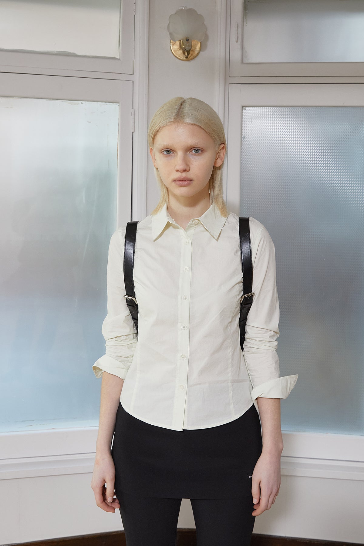 Matin Kim - Back Button Point Shirt (Light Green) product image 13 | TRAB K-Fashion Australia