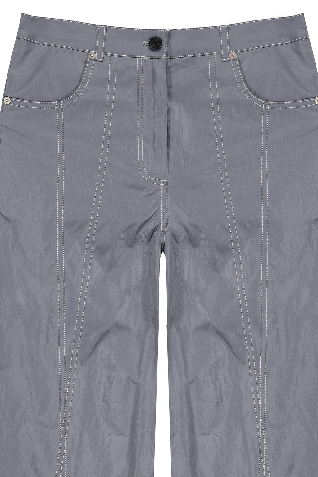 Matin Kim - Stitch Detailed Trucker Pants (Grey) product image 3 | TRAB K-Fashion Australia