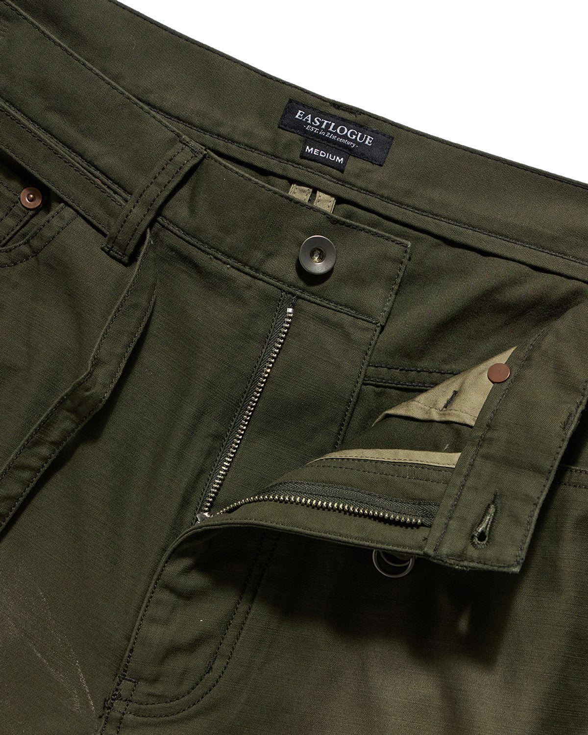 Eastlogue - Curved Outlaw Shorts (Vintage Olive) product image 7 | TRAB K-Fashion Australia