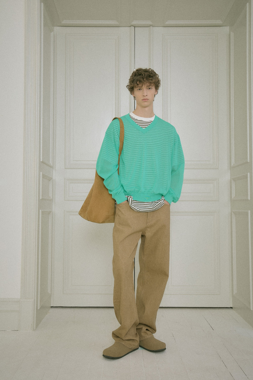 Stu - Straight Selvedge Denim Pants (Beige) product image 9 | TRAB K-Fashion Australia