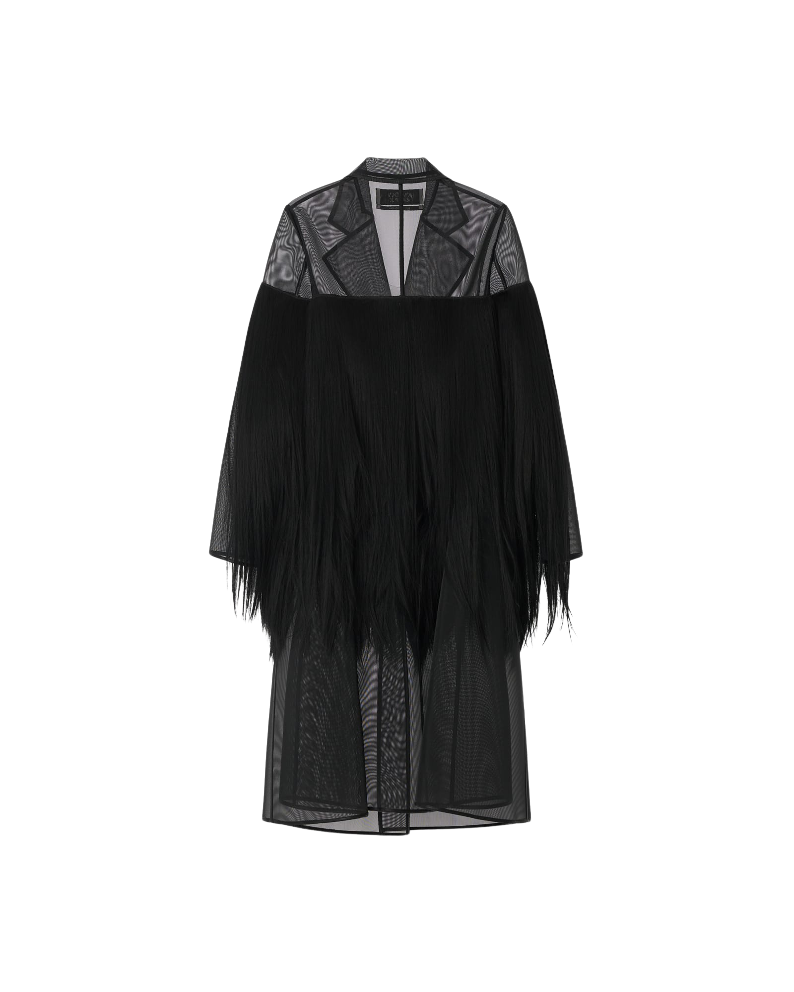 Kimhe Kim - Pearl Buttons Silk Organza Coat (Black) product image 4 | TRAB K-Fashion Australia