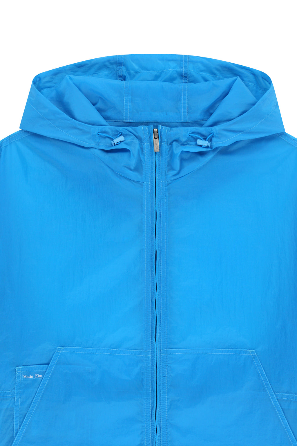 Matin Kim - Back Logo Hoody Windbreaker (Blue) product image 3 | TRAB K-Fashion Australia