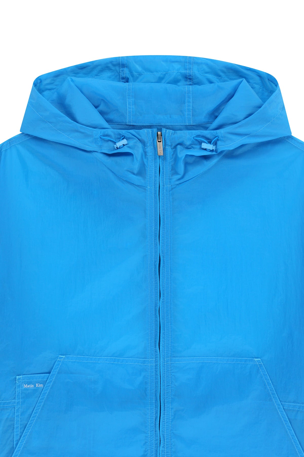 Matin Kim - Back Logo Hoody Windbreaker (Blue) product image 3 | TRAB K-Fashion Australia