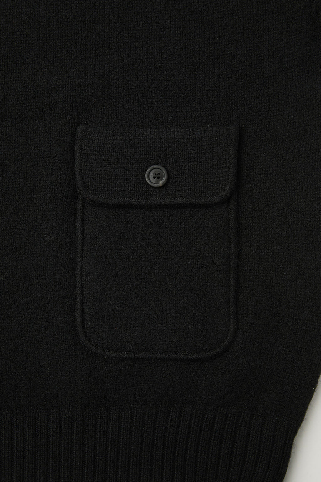 Coor - Wool Cropped Pocket Crewneck Sweater (Black) product image 6 | TRAB K-Fashion Australia