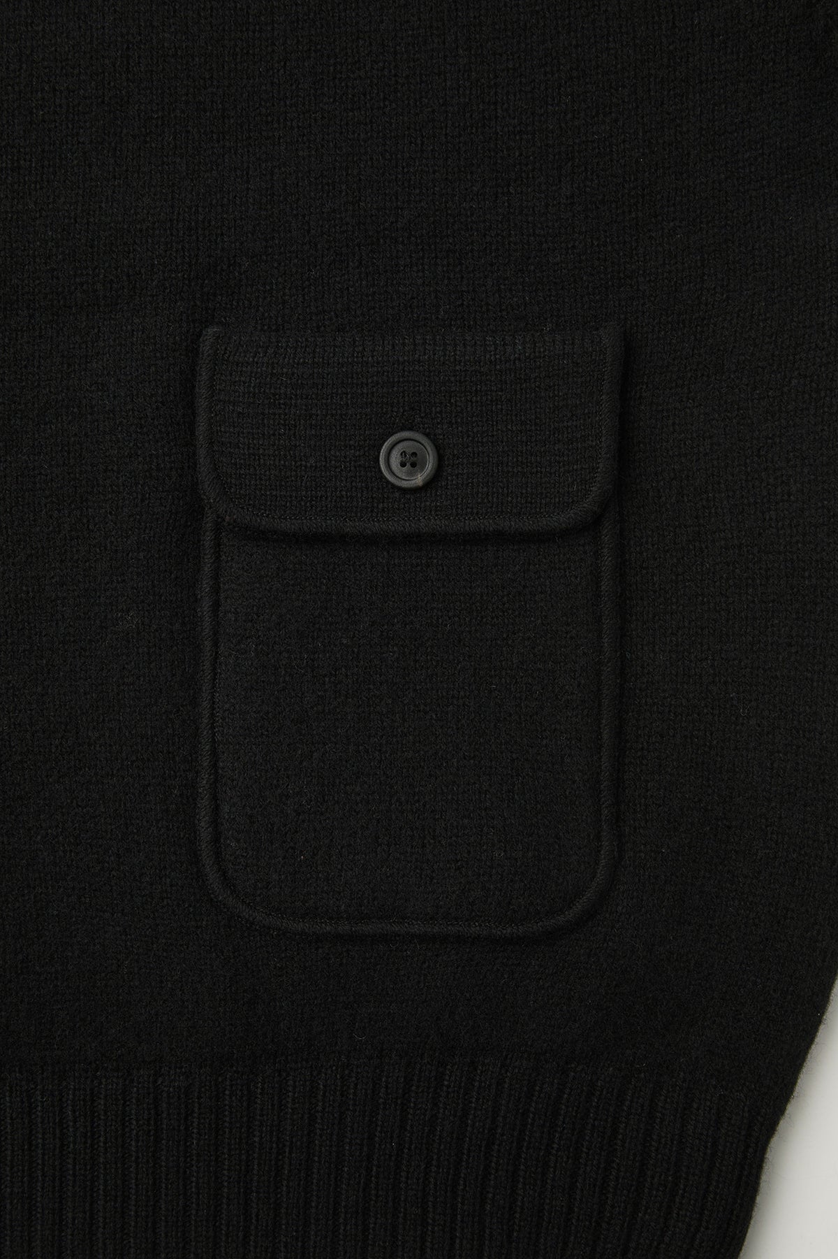 Coor - Wool Cropped Pocket Crewneck Sweater (Black) product image 6 | TRAB K-Fashion Australia