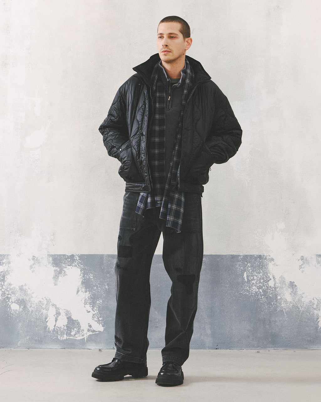 Eastlogue - Damaged Fatigue Pants (Black Denim) product image 6 | TRAB K-Fashion Australia