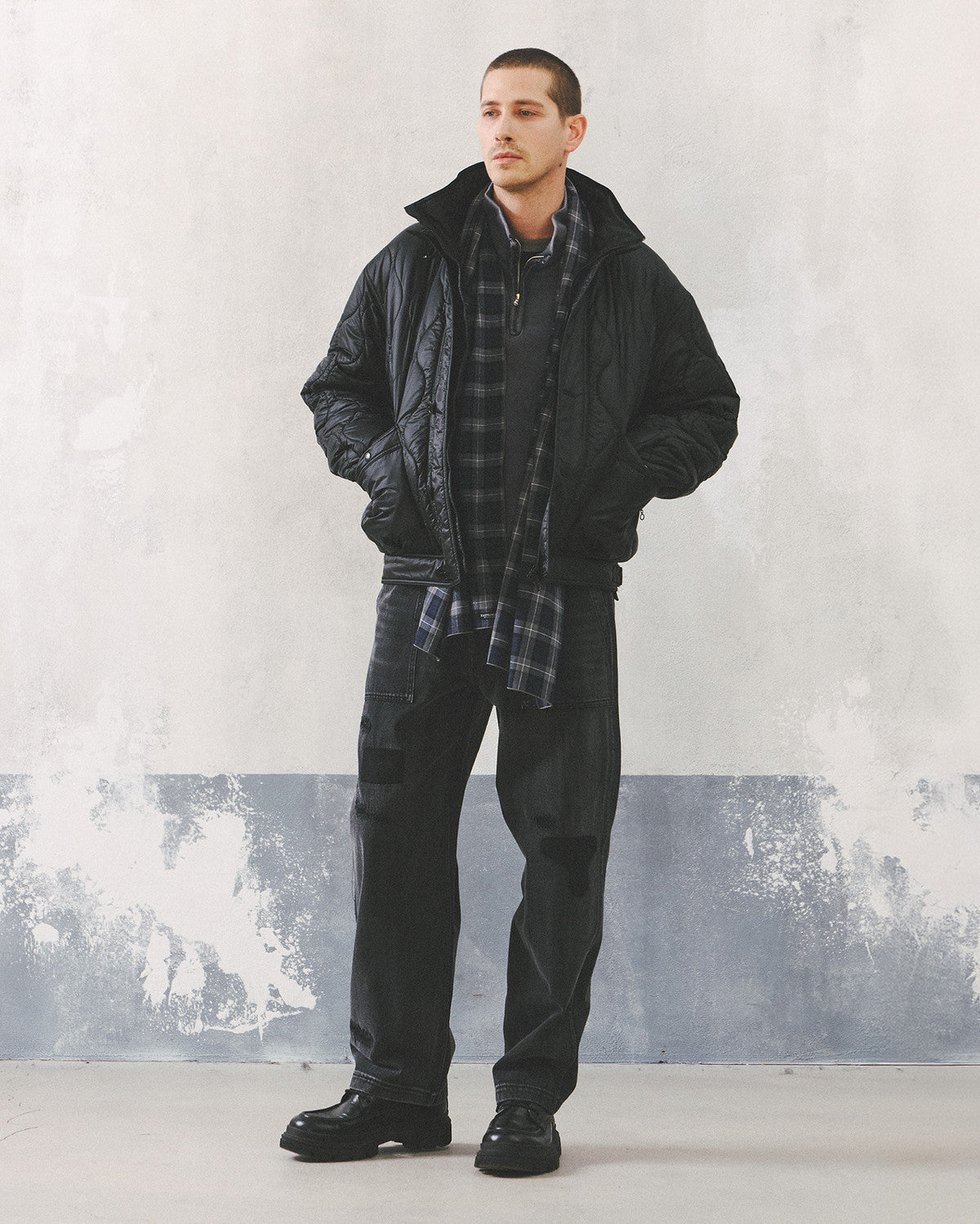 Eastlogue - Damaged Fatigue Pants (Black Denim) product image 6 | TRAB K-Fashion Australia