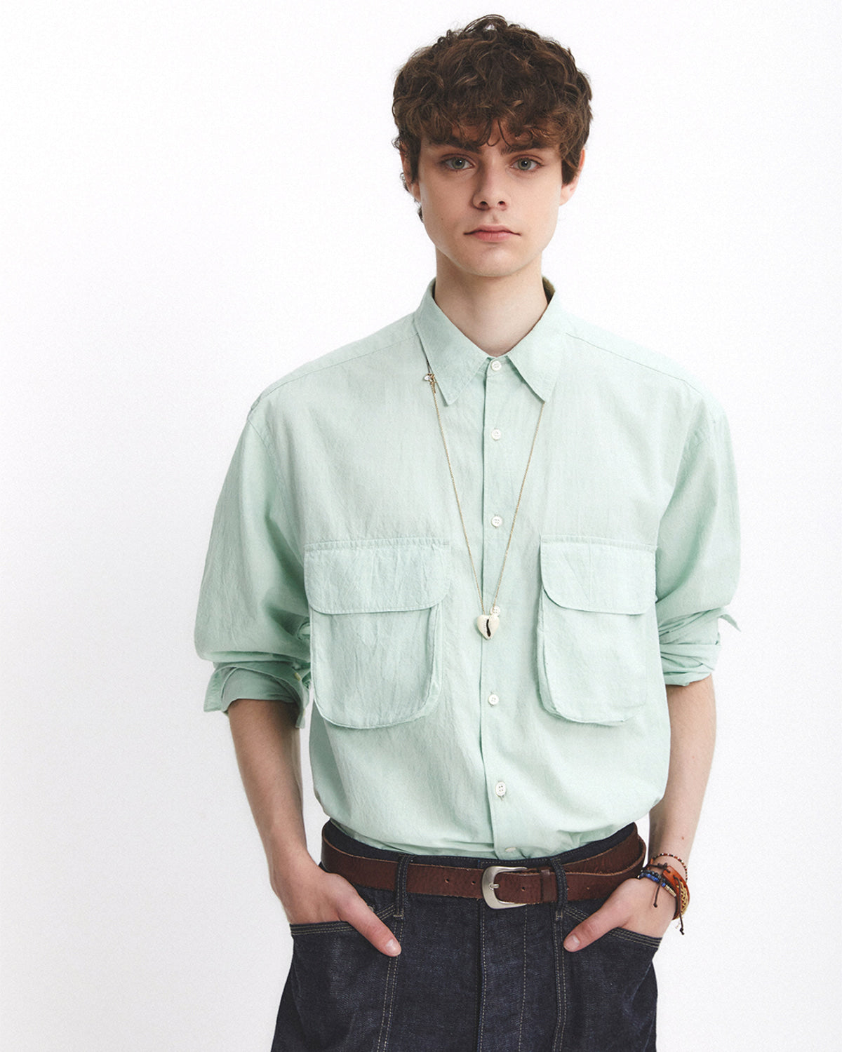 Eastlogue - Comfy Wide Shirts (L.green) product image 2 | TRAB K-Fashion Australia
