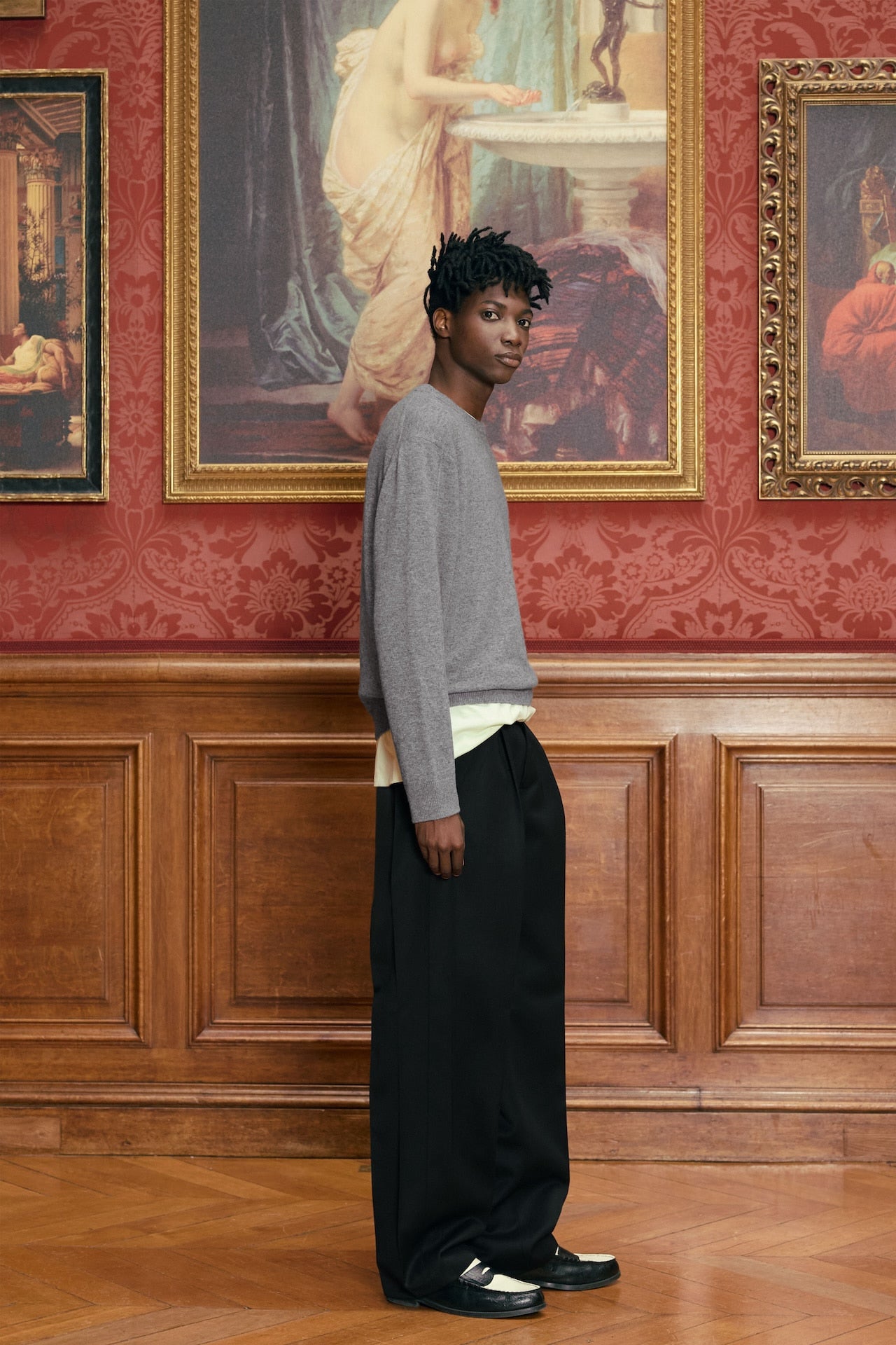 STU - Pin Tuck Round Neck Knit (Grey) product image 6 | TRAB K-Fashion Australia