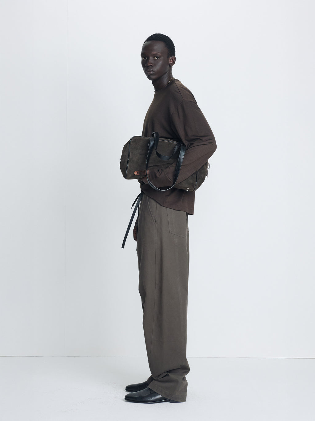 Tonywack - Wool Relaxed Long Sleeve (Brown Umber) product image 3 | TRAB K-Fashion Australia
