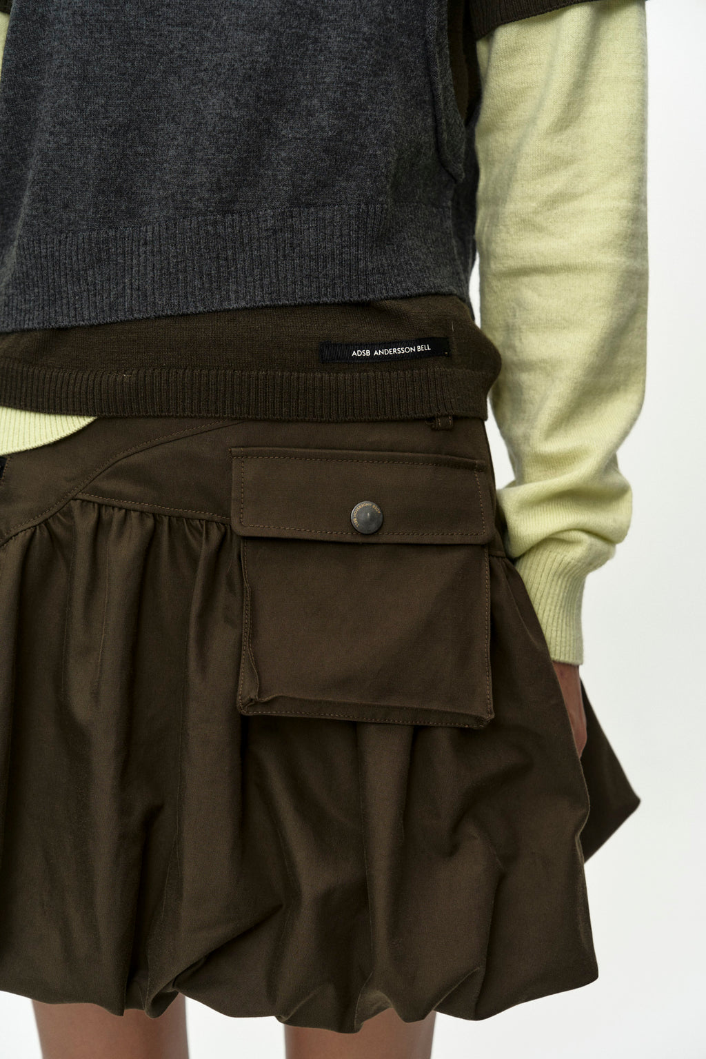 Andersson Bell - Tres Over Layered Sweater (Green) product image 7 | TRAB K-Fashion Australia