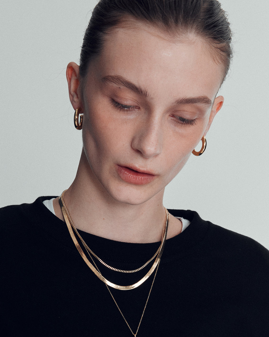 Numbering - Pipe Hoop Earrings #7013 product image 2 | TRAB K-Fashion Australia