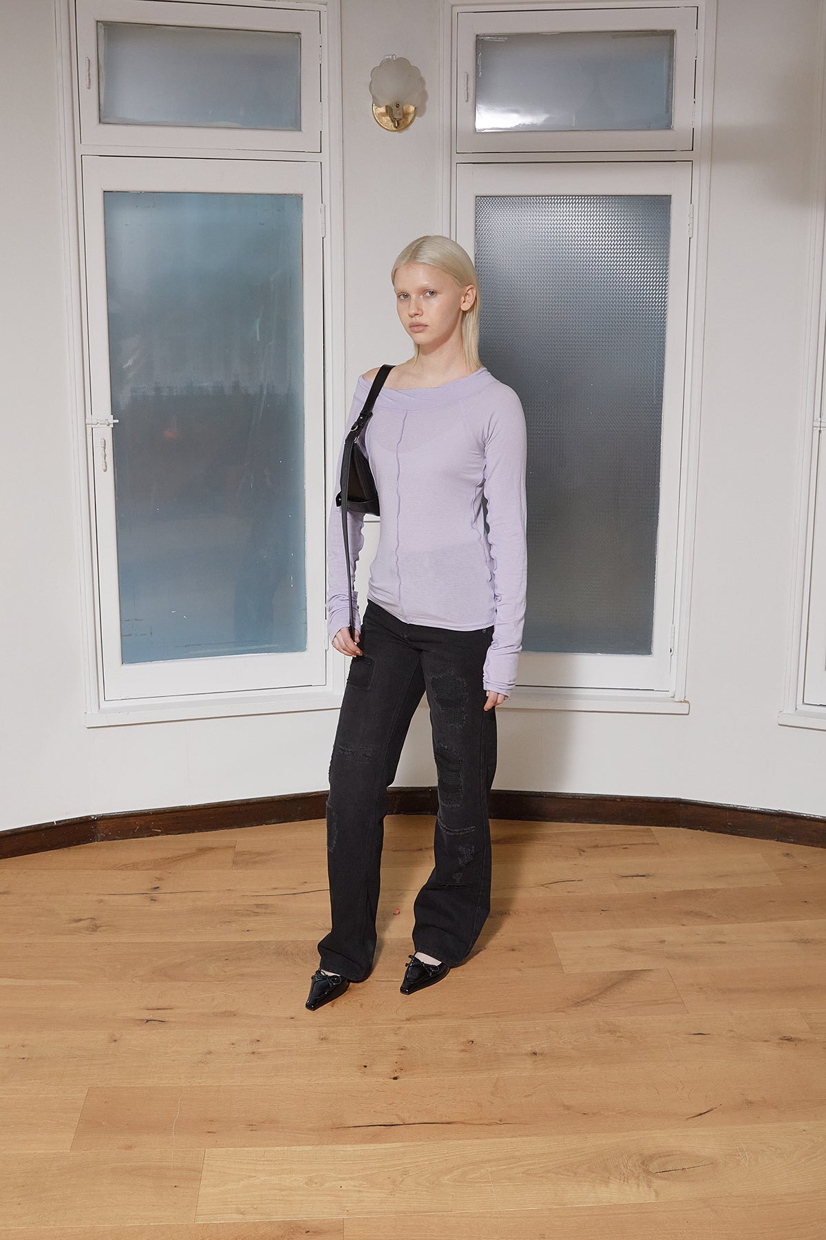 Matin Kim - Wide Neck Raglan Long Sleeve (Lilac) product image 9 | TRAB K-Fashion Australia