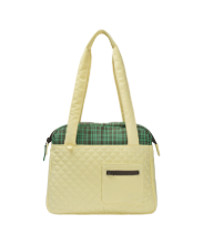Coyseio - Check Quilted Tote Bag (Yellow) product image 1 | TRAB K-Fashion Australia
