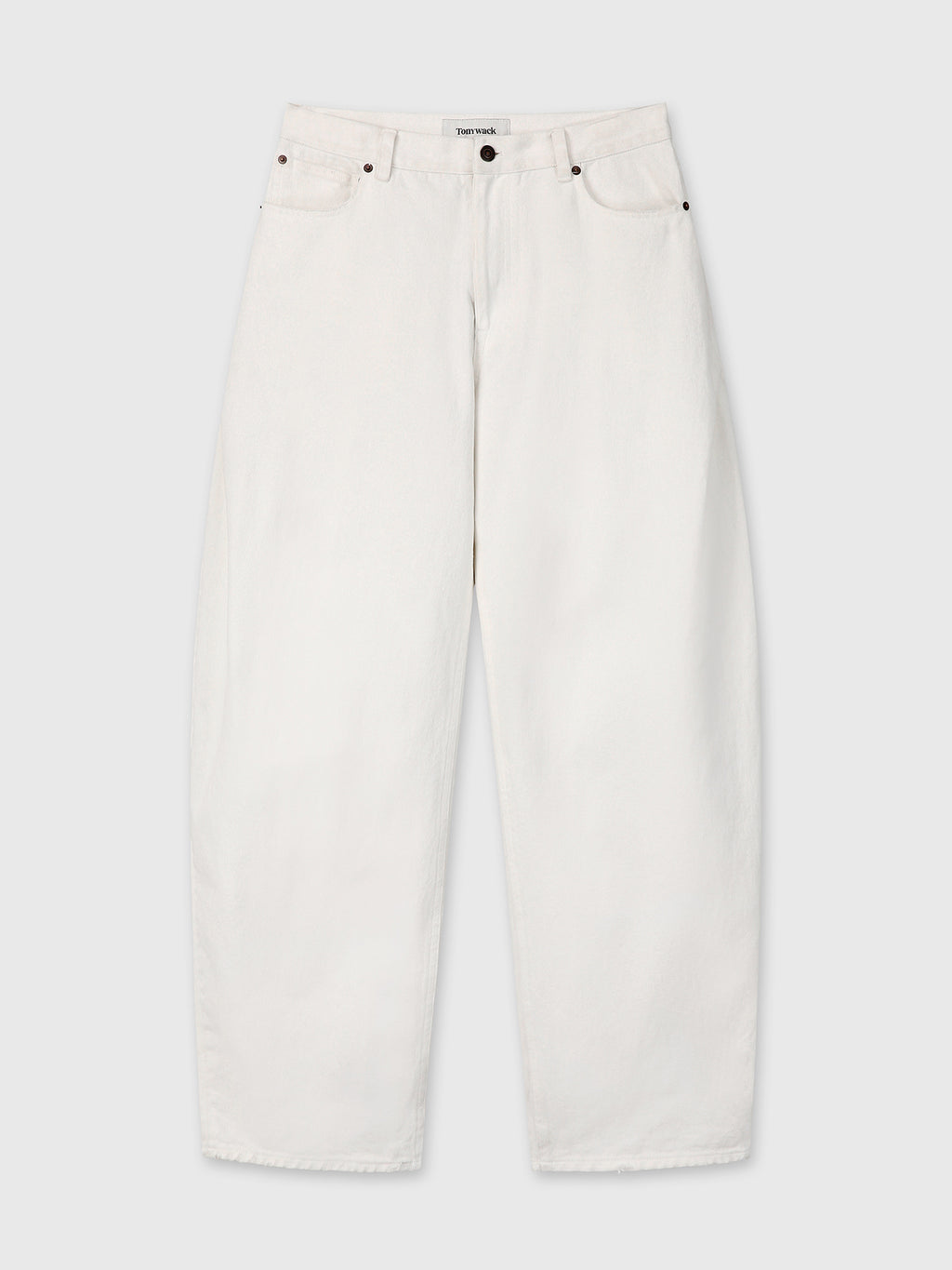 Tonywack - Side Tuck Wide-Leg Denim Jeans (Ecru) product image 8 | TRAB K-Fashion Australia