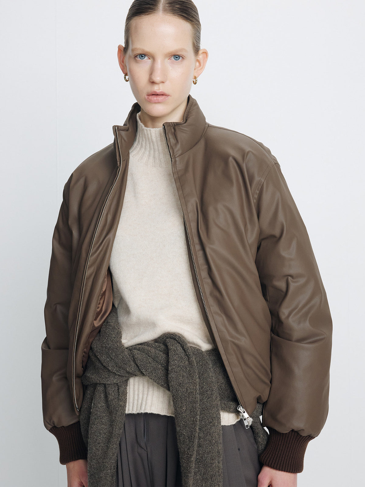 Tonywack - Cropped Padded Jacket (Brown) product image 5 | TRAB K-Fashion Australia