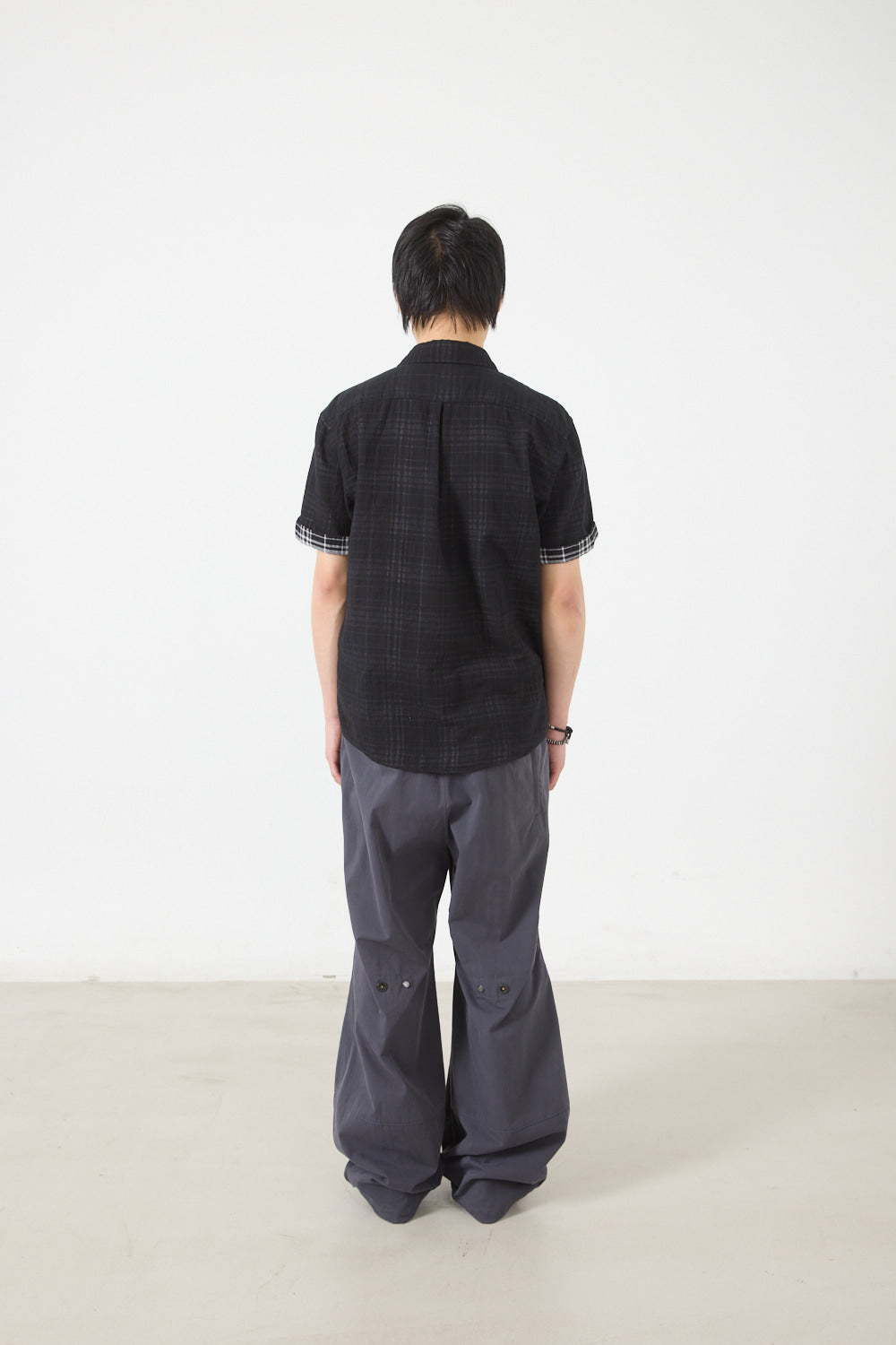Hatchingroom - Shadow Check Shirt Tartan Check (Black) product image 10 | TRAB K-Fashion Australia