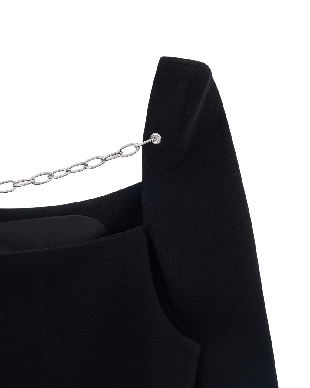 Kimhe Kim - Chain Detailed Sqaure Neck Mini Dress (Black) product image 7 | TRAB K-Fashion Australia