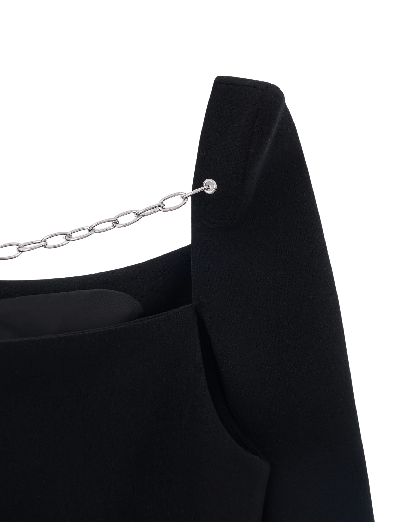Kimhe Kim - Chain Detailed Sqaure Neck Mini Dress (Black) product image 7 | TRAB K-Fashion Australia