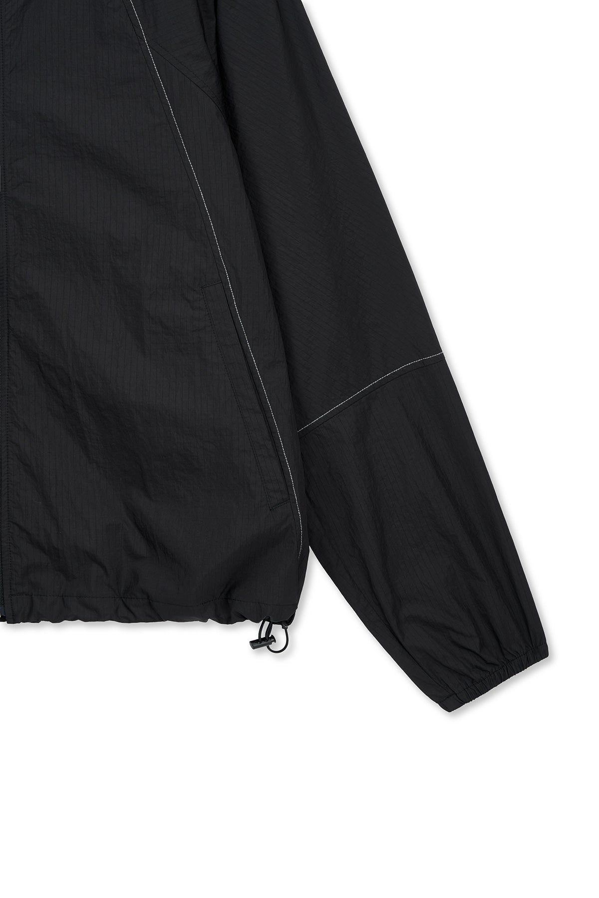Matin Kim - Back Logo Hoody Wind Breaker (Black) product image 4 | TRAB K-Fashion Australia