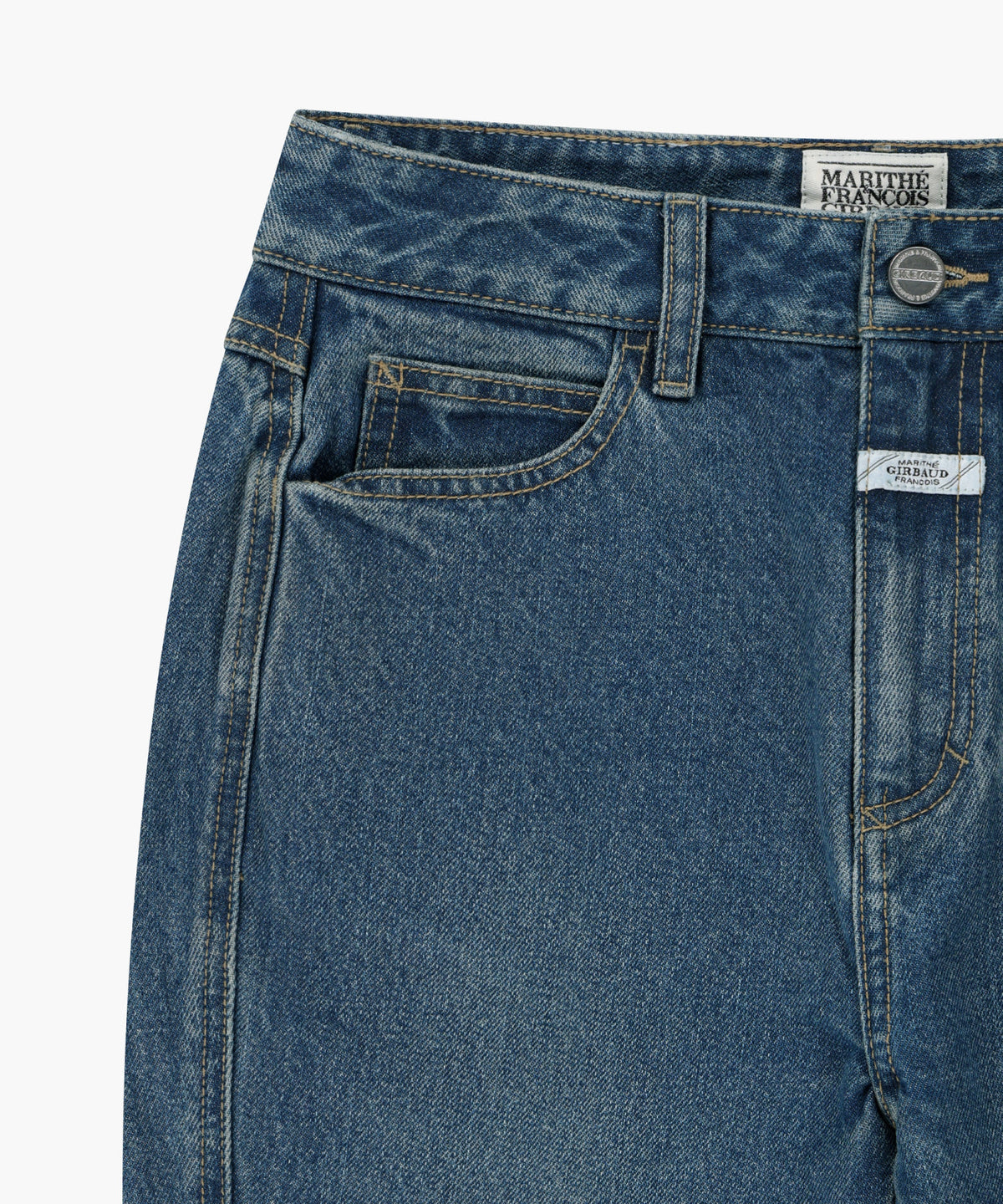 Marithe & Francois Girbaud - [Pre-order – Ships 7 Oct] Panelled Bootcut Denim Pants (Blue) product image 4 | TRAB K-Fashion Australia