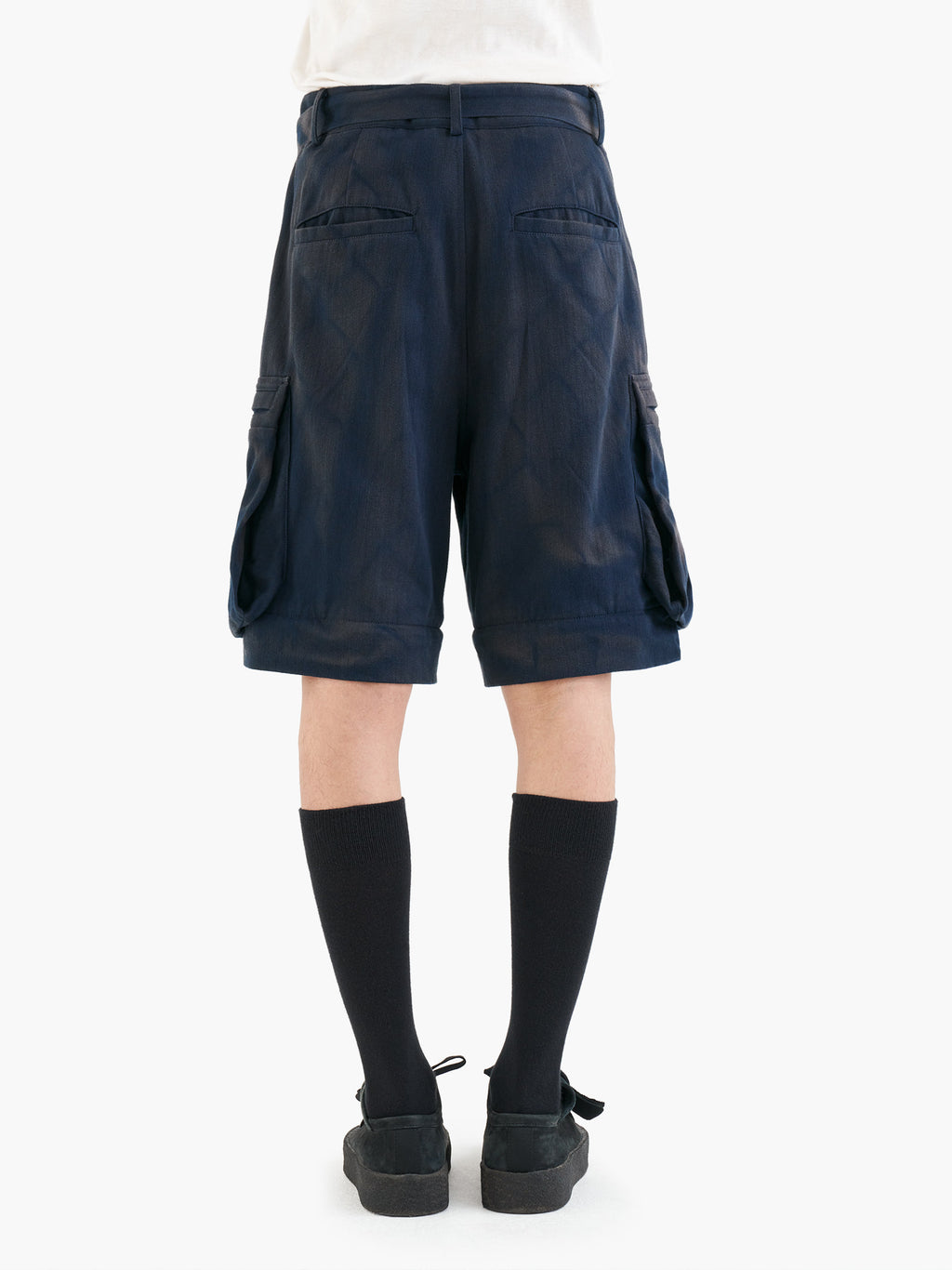 Jiyong Kim - Sun-Bleached Detachable Wide Trousers (Navy) product image 10 | TRAB K-Fashion Australia