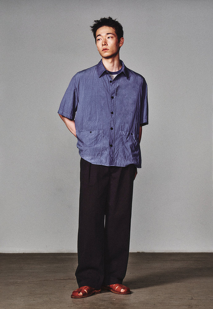 Art if acts - Garment Dyed Two Pocket Half Shirt (French Blue) product image 5 | TRAB K-Fashion Australia