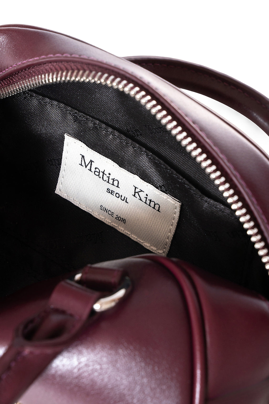 Matin Kim - Halfmoon Baby Bowling Bag (Wine) product image 5 | TRAB K-Fashion Australia