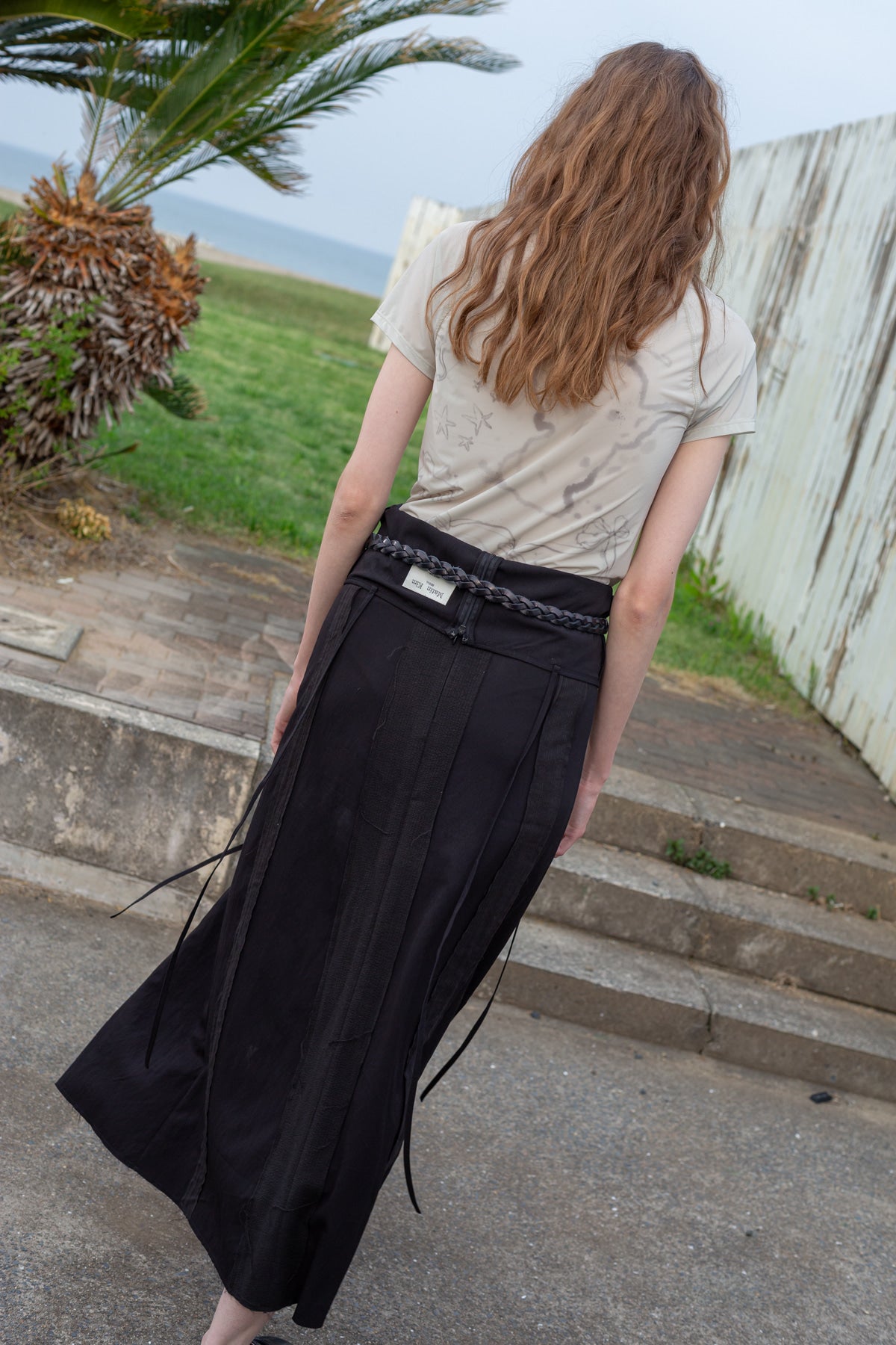 Matin Kim - Hook And Eye Layered Long Dress (Black) product image 12 | TRAB K-Fashion Australia