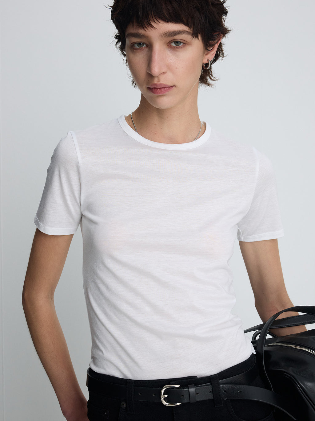 Tonywack - Tencel Short Sleeve T-Shirt (Off White) product image 4 | TRAB K-Fashion Australia