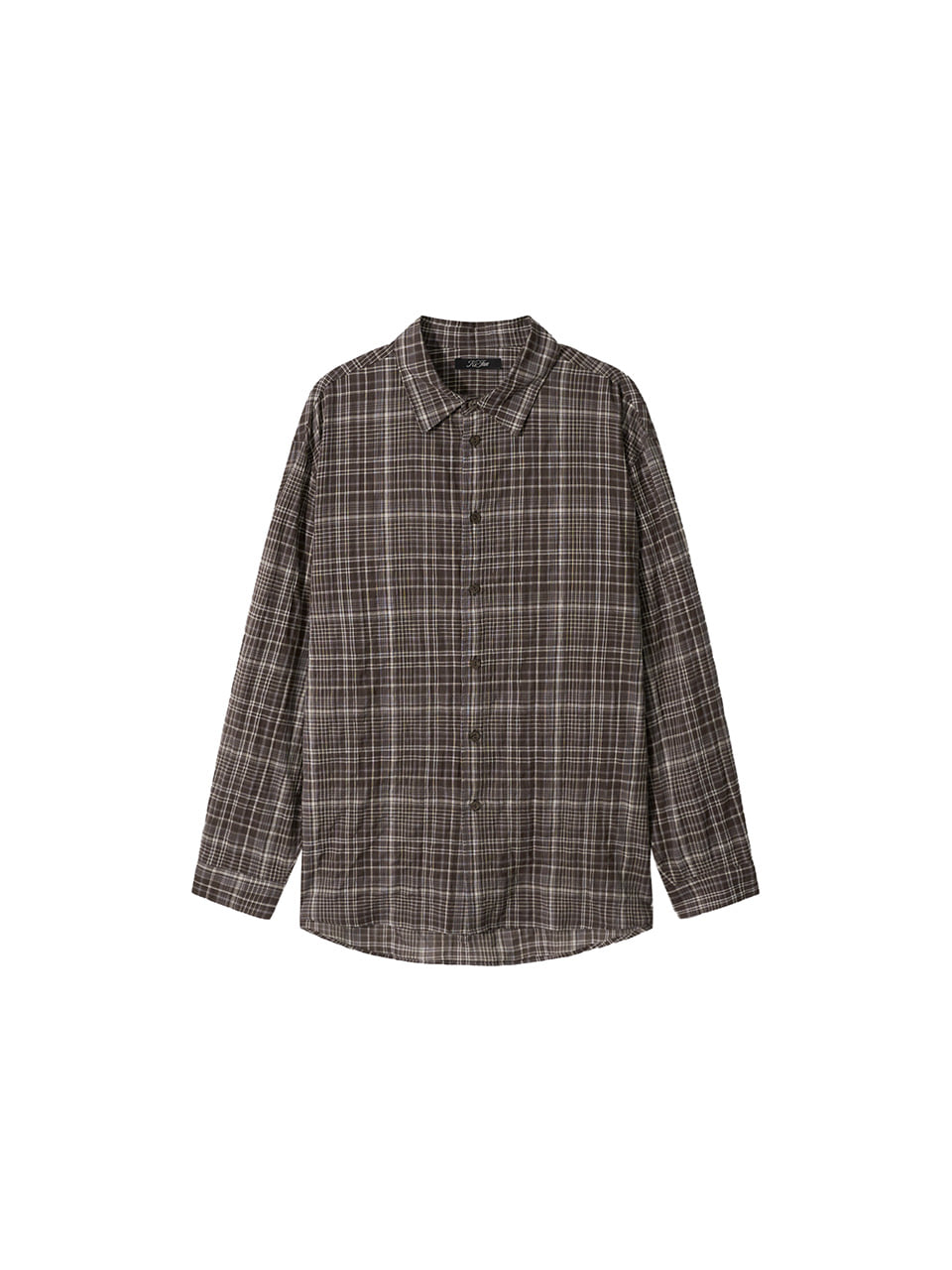 Kijun - Sheer Check Shirt (Brown) product image 7 | TRAB K-Fashion Australia