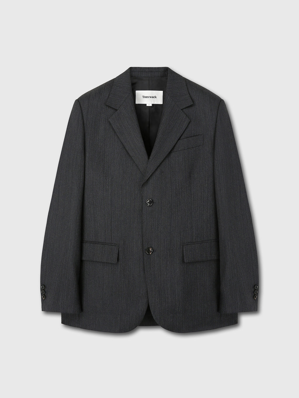 Tonywack - Virgin Wool Stripe Tailored Blazer (Grey/Black) product image 9 | TRAB K-Fashion Australia