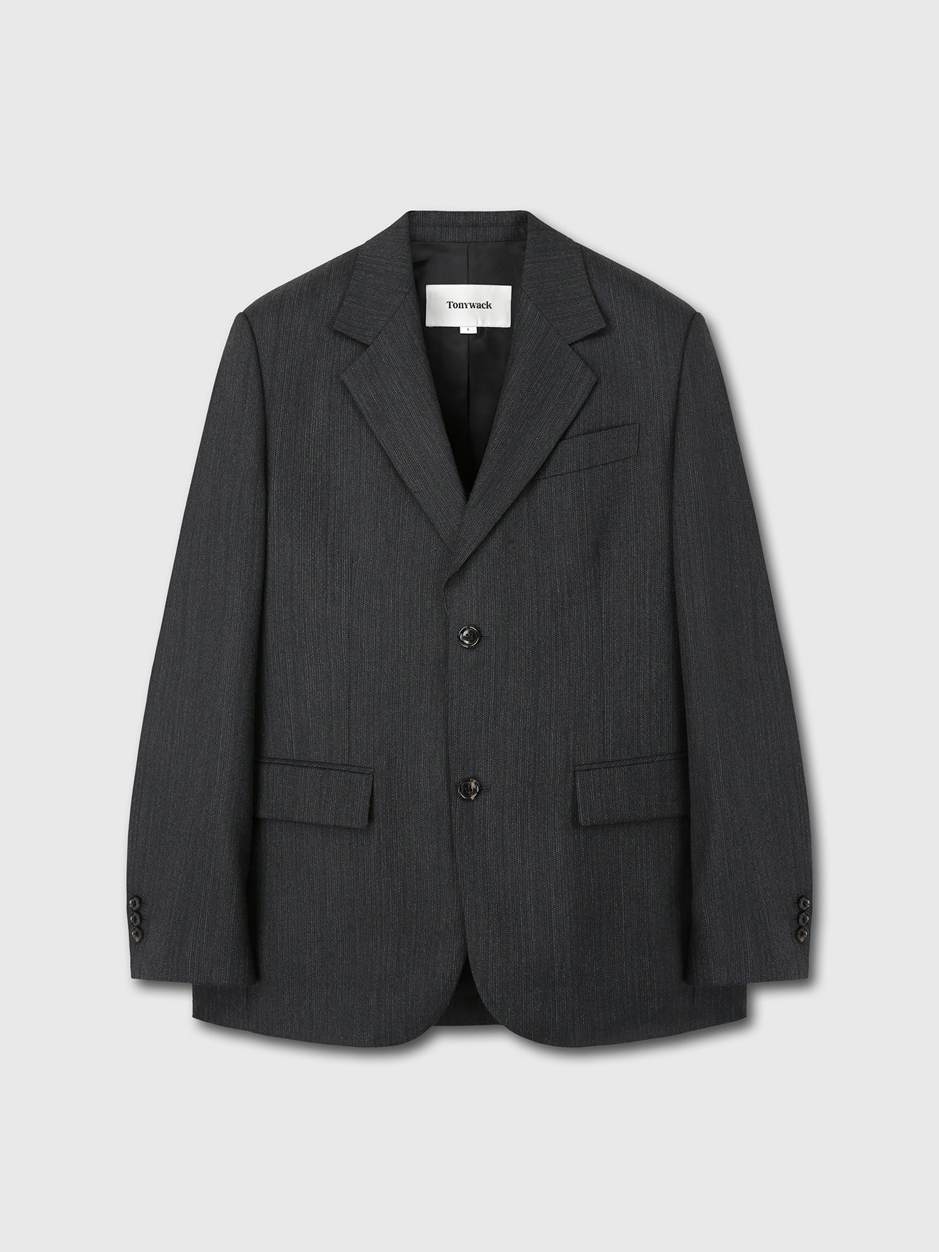 Tonywack - Virgin Wool Stripe Tailored Blazer (Grey/Black) product image 9 | TRAB K-Fashion Australia