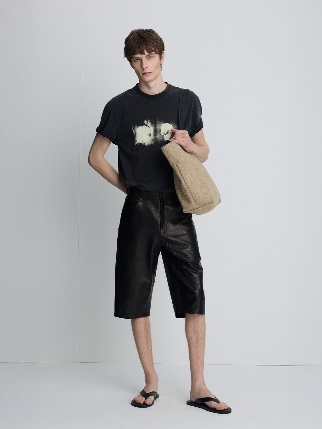 Tonywack - Garment Dyed Profiled T-Shirt (Faded Black) product image 2 | TRAB K-Fashion Australia