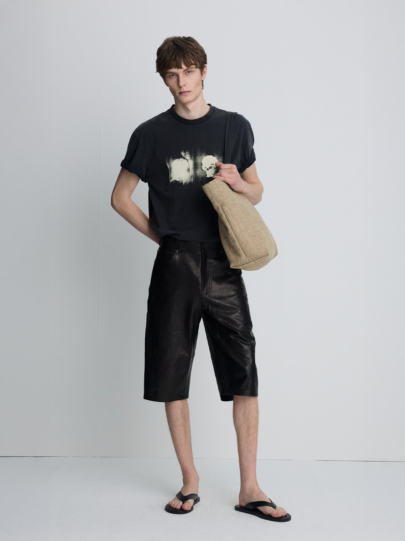 Tonywack - Garment Dyed Profiled T-Shirt (Faded Black) product image 2 | TRAB K-Fashion Australia